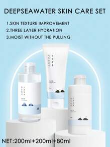 ROUND LAB 1025 Dokdo 护肤套装，3 件套 80ml 洁面乳 + 200ml 爽肤水 + 200ml 乳液，适合痤疮皮肤 - 白色 - 查看 1