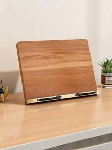 1 Peça Suporte de Leitura Multifuncional de Bambu, Suporte para Livro, Caderno e Laptop para Estudantes, Escritório, Exames