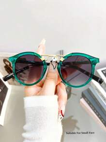 New Vintage Large Frame Round Fashion Fashion Glasses For Women, Couple Eyewear For Outdoor, Beach, Party, High-End Street Style Runway Fashion Fashion Glasses Basics Fall Winter Women Outfits Clothes Business Casual Gifts Leopard For Summer Beach Vacation,Outdoor,Travel - Multicolor - View 13