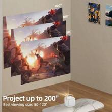 Nuovo proiettore domestico Ultra HD 4K 5G multifunzionale 2025 per casa cinema immersivo, supporta connessione WiFi a smartphone Android e Apple, proiezione diretta sulla parete bianca, supporta connessioni HD e USB, correzione automatica della distorsione trapezoidale, sistema Android integrato per scaricare applicazioni, sistema audio integrato, proiezione esterna, regalo di Natale e San Valentino