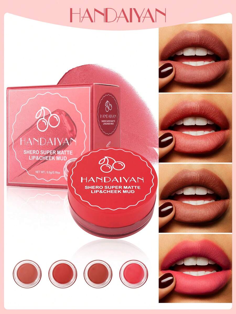 Son lì đa năng HANDAIYAN dễ lên màu dưỡng ẩm chống thấm nước trang điểm tự nhiên nhiều màu thích hợp làm quà tặng Giáng sinh tiệc trang điểm