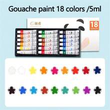 12/18/24 Bộ sơn Gouette màu *5ml/0.176oz, Quần áo tự làm, Giày dép, Túi vải, Quần jean, Dùng để vẽ vải, Vải, Đá, Thủy tinh, Đá, Gốm sứ, Mô hình, Tranh gỗ, Đồ thủ công vải của nghệ sĩ trưởng thành, Vật liệu và đồ dùng thủ công bằng gỗ, Người mới bắt đầu, Học sinh, Món quà hoàn hảo cho ngày trở về trường/Halloween/Lễ Tạ ơn/Giáng sinh! Quay lại trường, Quay lại trường, Đồ dùng học tập - sơn bột màu - Xem 15