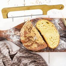 1 pieza Cuchillo cortador de pan de masa madre, cortador de pan para pan casero, cuchillo de arco para masa madre, sierra para pan para pan casero, diseño de arco de violín, cuchillo para masa madre para rebanar - color de registro - Ver 6