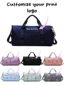 1 件定制印刷文字徽标手提包、旅行包、单肩包、健身包，定制您自己的品牌手提包