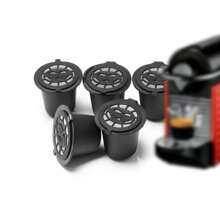 iCafilas Set de 6 cápsulas de café recargables y reutilizables para espresso, accesorios de café para volver a la escuela