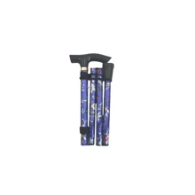 1pc Printed Aluminum Alloy Hiking Pole, Adjustable Height 85-95cm, Convenient Storage, Fashionable Design, Suitable For Hiking And Trekking, Multiple Colors Available