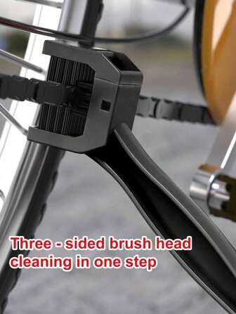 Bicycle Chain Cleaning Brush, Multifunctional Three-Sided Brush
