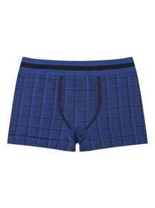 5pcs/Pack New Checkered Men's Seamless Briefs - Multicolor - View 4