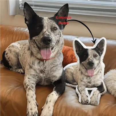 Personalized Custom Pet Pillow, Pet Toy Photo Pillow - The Perfect Choice For Personalized Styling, Home Decoration, And Gifts, Double-Sided Printing GiftFather's Day, Mother's Day, Halloween, Christmas, Christmas Eve, Valentine's Day, White Day, Birthday, Personalized Day, Soldiers' Day Of Remembrance, Thanksgiving, Easter, April Fool's Day, Carnival, Labor Day, White Friday, National Day, Pentecost, Belat Night Ideal Gift,Christmas Gift Supplies