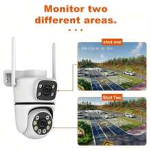 1 件 2K 双镜头智能安全摄像头，1080P 2 镜头/双视图 2.4G Hz WiFi 1080P 高清监控摄像头，IPX5 防水 WiFi 摄像头，家庭安全智能摄像头，适用于老人/婴儿/宠物护理，自动跟踪/人体检测/双向音频/3 夜视，USB 供电，支持云存储和 SD 卡（不含卡） - 彩色 - 查看 8
