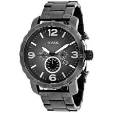 Fossil Fossil Men's Nate Quartz Black Bracelet Round Watch