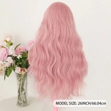 Pink Wig For Women Long Loose Wave Lace Front Wigs Glueless Lace Wig Colorful Hair Synthetic Heat Resistant Fiber Wig Soft Wavy Blonde Body Wave Wigs For Daily Party Cosplay Use - Hồng - Xem 4