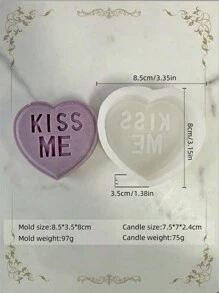 浪漫心形求婚硅胶模具组合，情人节周年烛光晚餐，餐桌装饰，完美芳香疗法和装饰石膏创作，手工皂制作模具 - 白色 - 查看 18