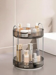 1PC Cosmetics Rotary Storage Rack, Vanity Bathroom Desktop Storage, Suitable For Dressing Table, Bathroom, Kitchen Placement, Rotating Makeup Organizer, 360° Rotating Skin Care Organizer, Bathroom Organizer - Multicolor - View 9