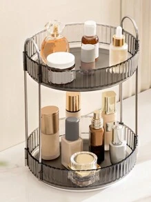 1PC Cosmetics Rotary Storage Rack, Vanity Bathroom Desktop Storage, Suitable For Dressing Table, Bathroom, Kitchen Placement, Rotating Makeup Organizer, 360° Rotating Skin Care Organizer, Bathroom Organizer - Multicolor - View 10
