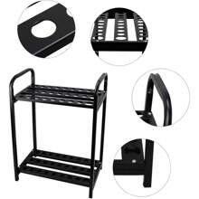 HOHOBLA Golf 27-Hole Cue Display Stand, Golf Club Organizer Golf Club Ground Metal Display Stand Golf Club Holder Rack Golf Putter Rack Golf Putters Golf Club Display Rack Putter Stand Holder Shelf - Black - View 4