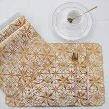 4 件欧式 PVC 餐垫、桌垫装饰 - 彩色 - 查看 3