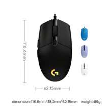 Logitech Wired Mouse G102 Mechanical Gaming Lightweight RGB Streamer Lighting Portable Classic Design Comfortable Grip Suitable For Small And Medium Hands Purple