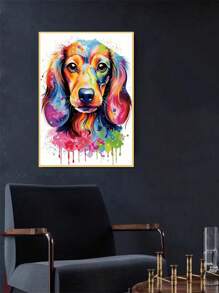 1 件 DIY 钻石画，狗动物，全钻石刺绣，家居装饰，11.8*15.7 英寸 - 彩色 - 查看 4