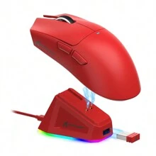ATTACK SHARK ATTACK SHARK X11 Lightweight Wireless Gaming Mouse With RGB Charging Dock, Tri-Mode-2.4G/USB-C Wired/BT, 22K DPI, PAW3311 Optical Sensor, HUYU Switch, 5 Programmable Buttons For PC/