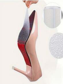 1/2/3pcs Women Shoes Sole Protector Anti-Slip Stickers, Fitness Gym Floor Exercise Accessories, Anti-Slip, Wear-Resistant Shoe Bottom Repair Stickers For High Heels, Sports Shoes, Transparent, Highly Adhesive, Trimmable - Multicolor - View 7