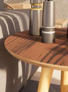 Inaugurates Furniture Side Table And Round Coffee Table Tripod With Toothpick Legs Retro Classic Kit With 3 Units - 鏽棕色 - 查看 4