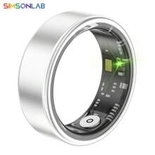 SIMSONLAB Vòng thông minh có thời lượng pin dài, theo dõi hoạt động hàng ngày, thiết kế nhẹ - Bạc - Xem 2