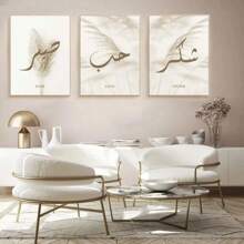 1 pièce Affiche d'art mural de calligraphie arabe beige islamique, impression sur canevas pour la décoration intérieure du salon, sans cadre, décoration E-I-D