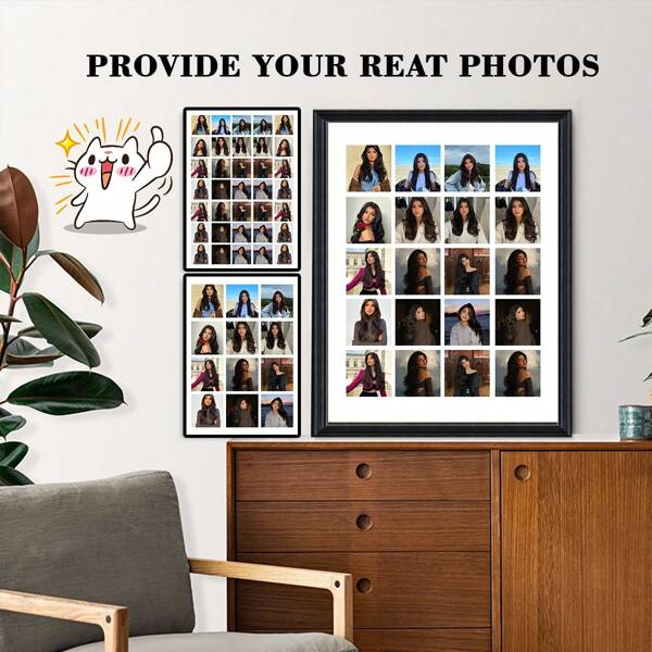 1 pezzo Tela fotografica personalizzata senza cornice, super cool, per commemorare compleanni, registrare la vita di coppia o di famiglia, rapporti tra amici, decorazione da parete per soggiorno o camera da letto, regalo per San Valentino, decorazioni di laurea