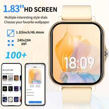 Smartwatch Bluetooth Call, Message Alert, Health Monitoring, Custom Dial, Compatible With Android And Ios - Black - View 4