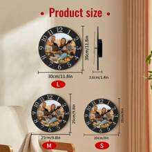 1 pezzo Orologio da parete personalizzato con foto, orologio da parete con foto personalizzato da 8/10/12 pollici per la decorazione della casa, orologio da scrivania personalizzabile per camera da letto, regalo personalizzato per compleanni, matrimoni, San Valentino, anniversari, per San Valentino, festa della mamma, compleanni, festa dei bambini, laurea, matrimoni, festa del papà, inaugurazione di casa, regali per scuola, casa, ufficio, multifunzionale, durevole, ornamentale, riutilizzabile, raffinato, di stile, di alta qualità, colorato, moderno, personalizzato, unico, regalo ideale per lui, regalo ideale per lei, fidanzato, papà, fidanzata, mamma, famiglia, amici, tea room, casa, giardino, ufficio, per anniversari, per San Valentino, per la festa della mamma, per compleanni, per la festa del papà, per la laurea, per matrimoni, per l'inaugurazione di casa