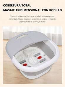 Baño de pies de masaje eléctrico Portátil plegable Calefacción totalmente automática Temperatura constante Cubo de remojo de pies Lavado de pies doméstico Baño de pies Masaje de pies Masajeador de pies Fumigación Baño de pies Barril Electrodomésticos para el cuidado de la salud - Tipo de Enchufe A USA (110-127V) - Ver 3