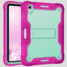 玫瑰红硅胶横支架平板电脑保护套，重型坚固防摔保护套 - 玫紅綠 - 查看 18