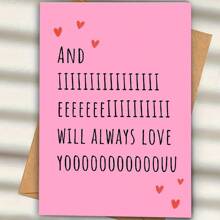 1pc Always Love Your Greeting Card Envelopes, Fun And Creative Holiday Cards, Gifts For Wives Husbands Boyfriends Girlfriends, Sweet And Funny Valentine's Day Cards, Perfect Birthday Gifts - Multicolor - View 2