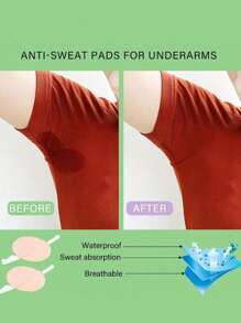 Washable Underarm Sweat Pad, Underarm Sweat Pad, Clothes Sweat Pad, Underarm And Shoulder Waterproof Absorbent Pad, Anti-Sweat Quick Drying Body Care, Suitable For Travel, Sports, Outdoor