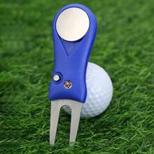 High Quality Golf Ball Marker Tools: Stainless Steel Ball Markers With Magnetic Holder - Durable Portable Golf Outdoor Accessories