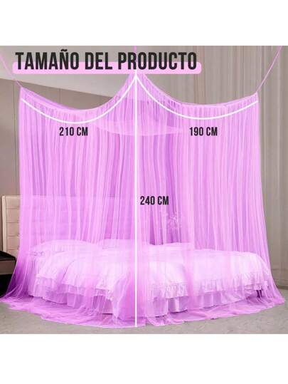 Mosquitero para Cama, Pabellón Mosquitero Toldo de Cuadrada Cúpula con Malla para King Queen Size, Pabellones Anti-Insectos para Hogar y Camping