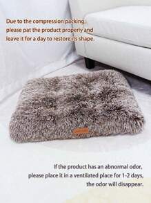 1PC Washable Plush Pet Crate Bed For Dog Anti-Slip Pet Mat Bed For Cat Fluffy Comfy Pet Sleeping Mat For Large, Medium, Small Dogs Breeds