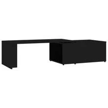 vidaXL mesa de centro negra 150x50x35 cm de madera