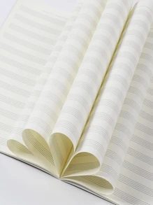 1pc 16/24/36 Pages Music Staff Manuscript Notebook, For Student Music Theory Exam, Piano Practice, Music Coursework, Christmas Gift