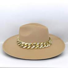 Unisex Western Cowboy Style Solid Color Hat, Suitable For Outdoor Activities, Parties, And Daily Wear Casual, Formal Style, Prom Wear - Light Camel - View 3