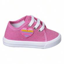 Children's Sneakers Girls Heart Colors Delicate - 玫紅色 - 查看 3