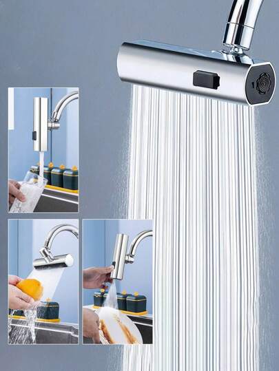 1 set Adaptador multifuncional para aireador de grifo, accesorio de repuesto universal de 3 modos de agua para grifo de fregadero de cocina y grifo de lavabo de baño, boquilla ahorradora de agua esencial para el hogar, artículos de cocina, accesorios de cocina, utensilios de cocina