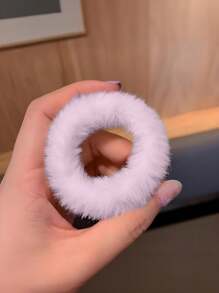 10 chiếc dây buộc tóc bằng vải nhung trơn màu dễ thương, độ đàn hồi cao, buộc thành đuôi ngựa, thích hợp sử dụng hàng ngày - Nhiều màu - Xem 8
