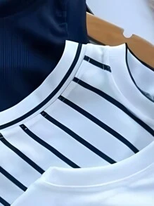 Kit 3 Girls' Tank Tops Ribbed Fabric 4 To 12 Charm Elegance - Nhiều màu - Xem 6