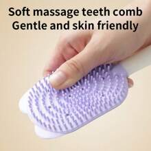 1pc Silicone Pet Grooming De-Shedding Brush, Cat Massage Floating Hair Brush, Deshedding Massager Comb, Cat Brush, Cute Cartoon Ice Cream Cat Brush, Pet Ice Cream Deshedding Brush, Multifunctional Soft Silicone Cat Hair Brush, Remove Cat Floating Hair, Double-Sided, Gentle Skin-Friendly Massage Teeth - Effective Cat Deshedding Tool, Convenient Hanging Scraper, Suitable For Cats