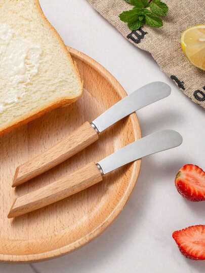 Juego de 3 piezas: Cuchillo de mantequilla, cuchillo de pan y mermelada, cuchillo de queso, cuchillo de crema, cubertería occidental. Perfecto para untar queso, mantequilla, ensalada, mantequilla de maní y talla grande. Incluye cuchillos para sándwiches, queso crema y accesorios. Herramientas y suministros de cocina, para bodas elegantes, compromisos, aniversarios y fiestas de cumpleaños, regalo de Navidad, 1 pieza/2 piezas