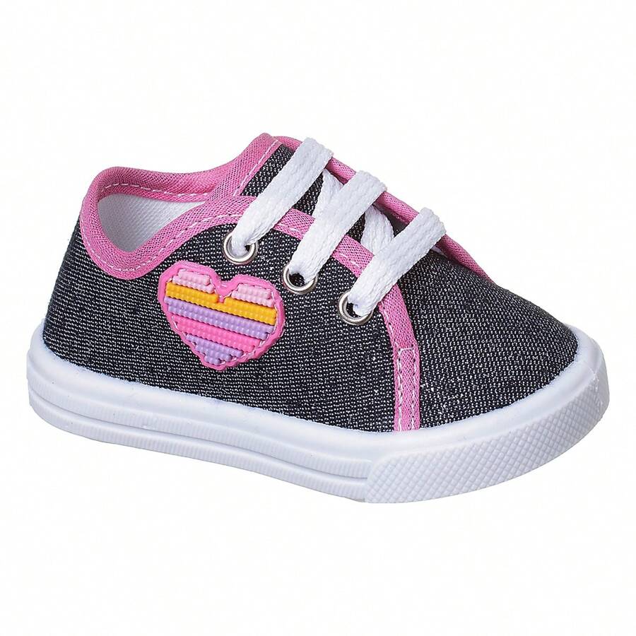 Children's Sneakers Girls Heart Colors Delicate - 棕色 - 查看 1