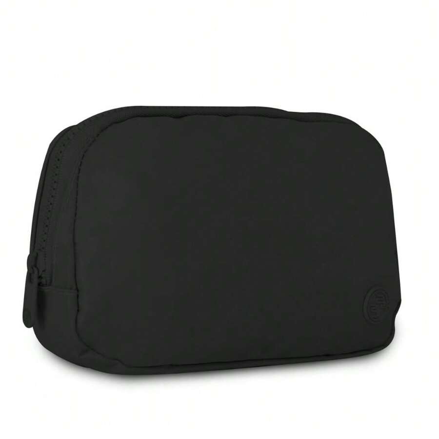 Unisex Travel Belt/Sling Bag With Adjustable Shoulder Or Waist Strap, Black