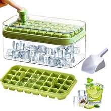 ANTSAY Ice Box, Ice Cube Mold With Storage Box, Ice Cube Tray, Double Layer Ice Maker Mold For Whiskey And Coffee - Green - View 1